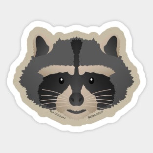 Baby Raccoon Face Sticker